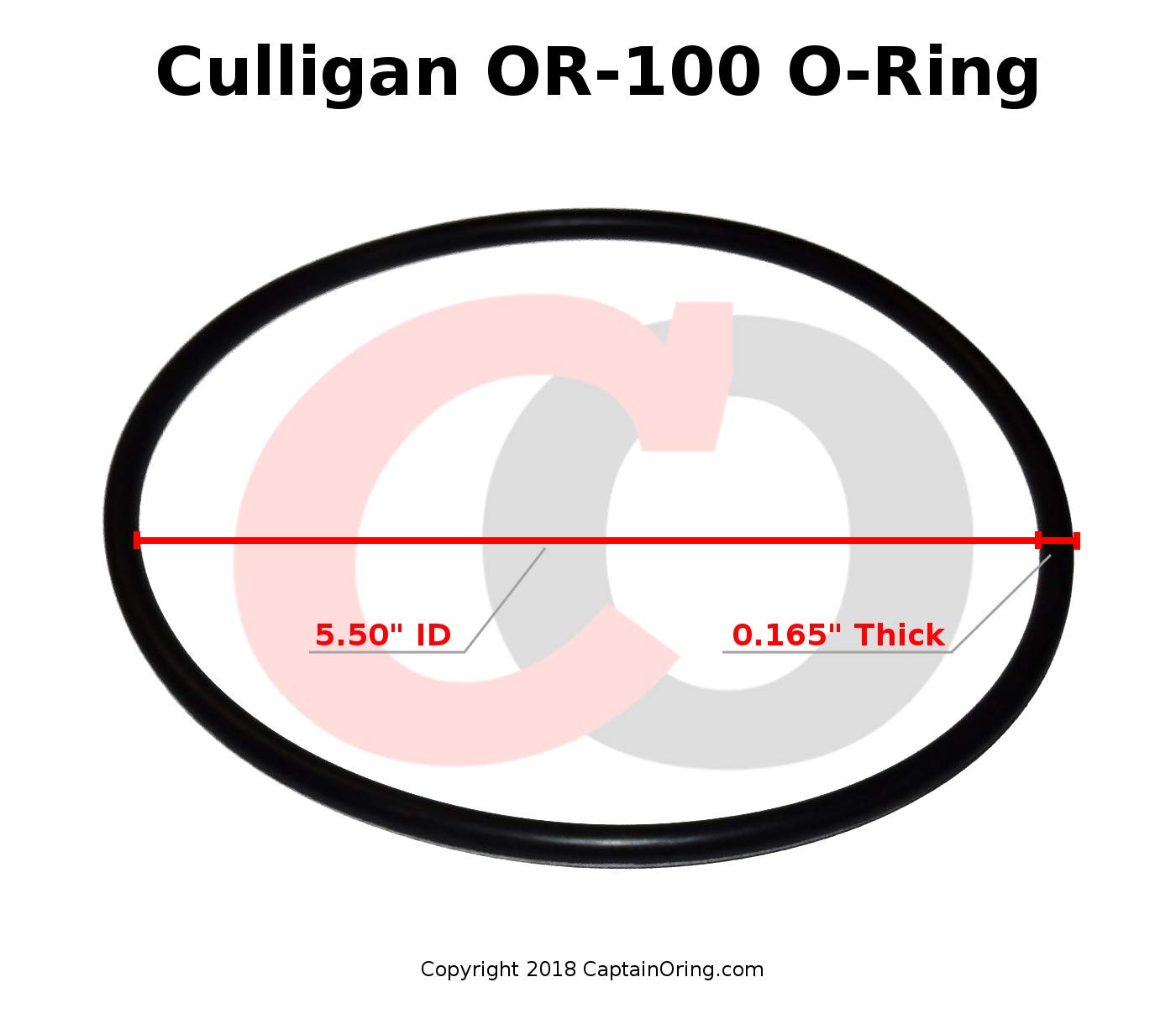 Captain O-Ring LLC (3 Pack) Culligan Or-100 (Or100) O-Ring Big Blue Filter Housing O-Ring Buna-N Oring, black - Image 3