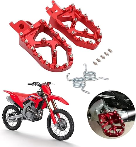 JFG RACING Estriberas Estriberas Reposapiés Pedales Apoyos Alargar CNC MX Para CR125250 CRF150R CRF250R CRF250X CRF250RX CRF450R CRF450X CRF450L