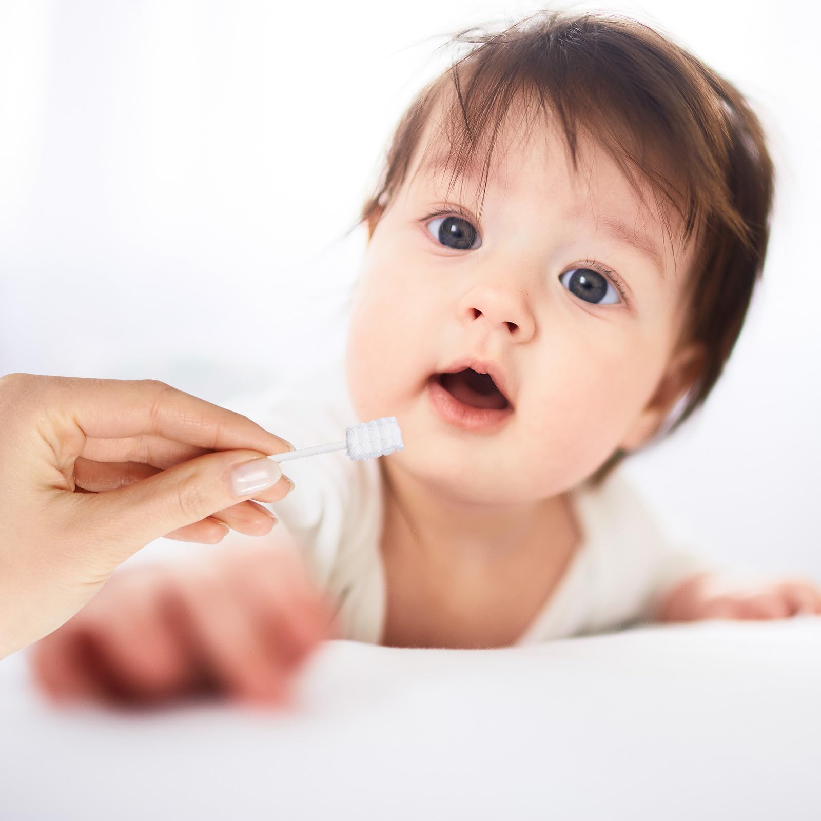 60 pezzi di pulisci bocca monouso per neonati - spazzolino da denti per la lingua in garza morbida per neonati - bastoncino per la pulizia orale dei bambini piccoli per la dentale dei