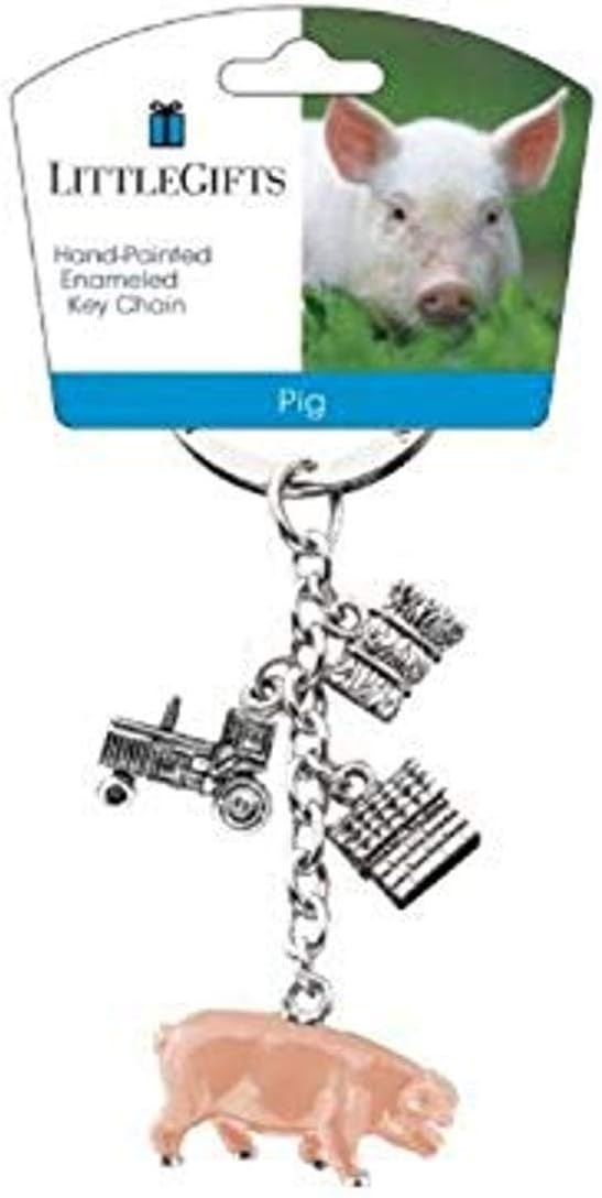 Little Gifts Key Chain, Pig Farm Animal