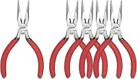 Vista 9 de Alicates de punta de aguja, 5 pulgadas, juego de alicates de punta de aguja, 2 unidades, alicates de punta de aguja pequeños, alicates de punta