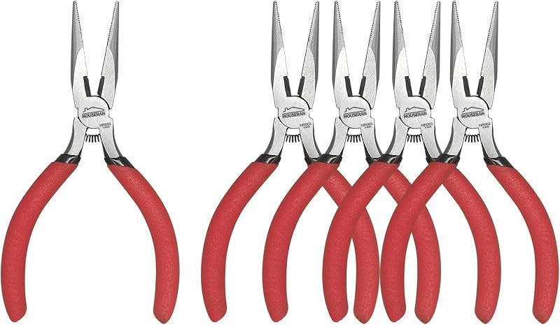 Needle Nose Pliers, 5 Inch, 5 Pack, Jewelry Making Tools | Small Needle Nose Pliers for Cutting and Bending Wire, Small Pliers for DIY, Crafts, Jewelry Making