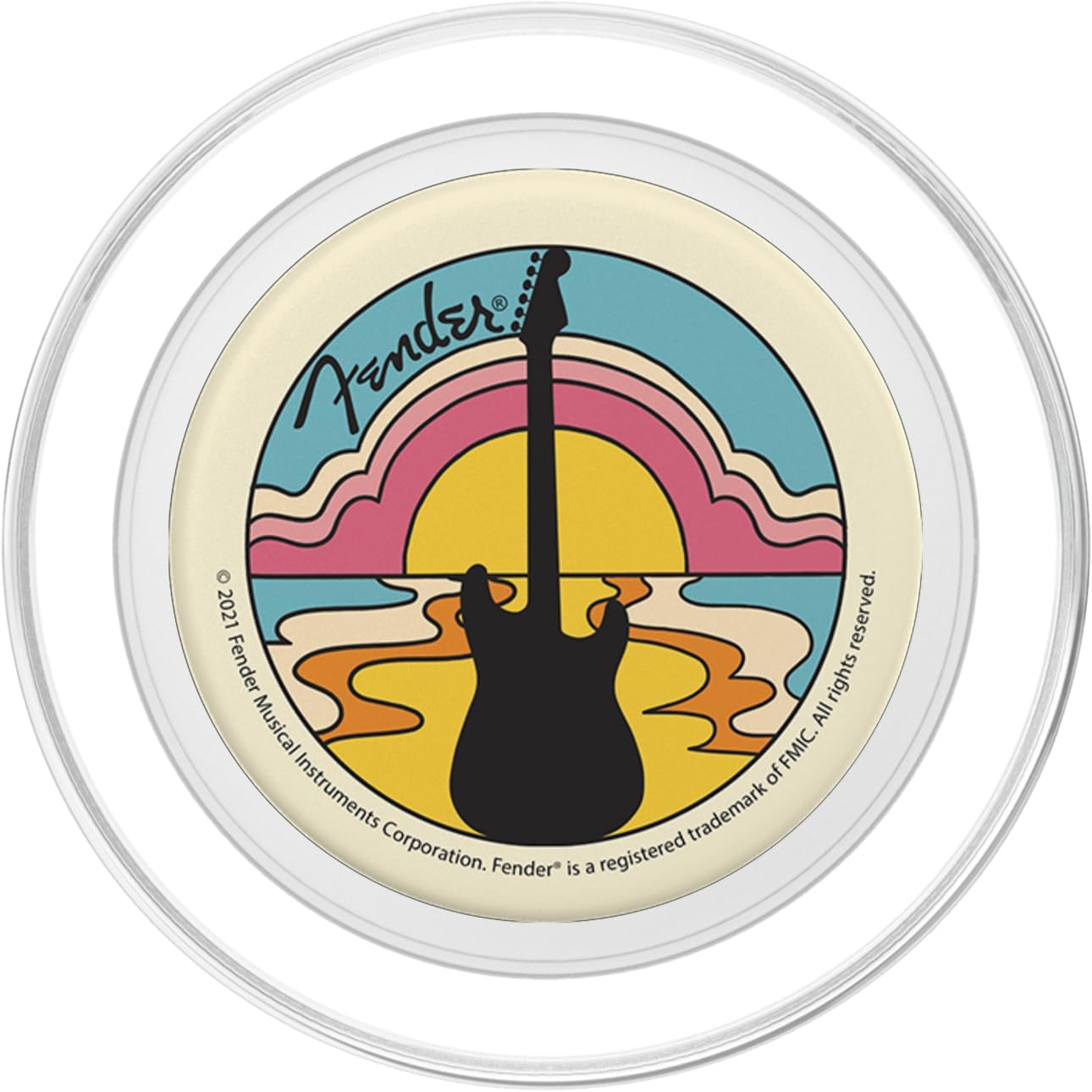 Fender Groovy Sunset Logo PopSockets MagSafe PopGrip for iPhone