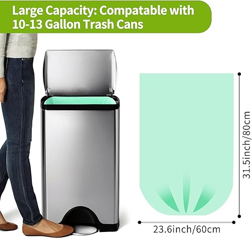 Miniatura 29 de 2.6-Gallon Small Trash bags: Clear Bathroom Trash Bags Small Garbage Bags for Bathroom Bedroom Office - 10L Mini Trash-Can-Liners (120 counts)