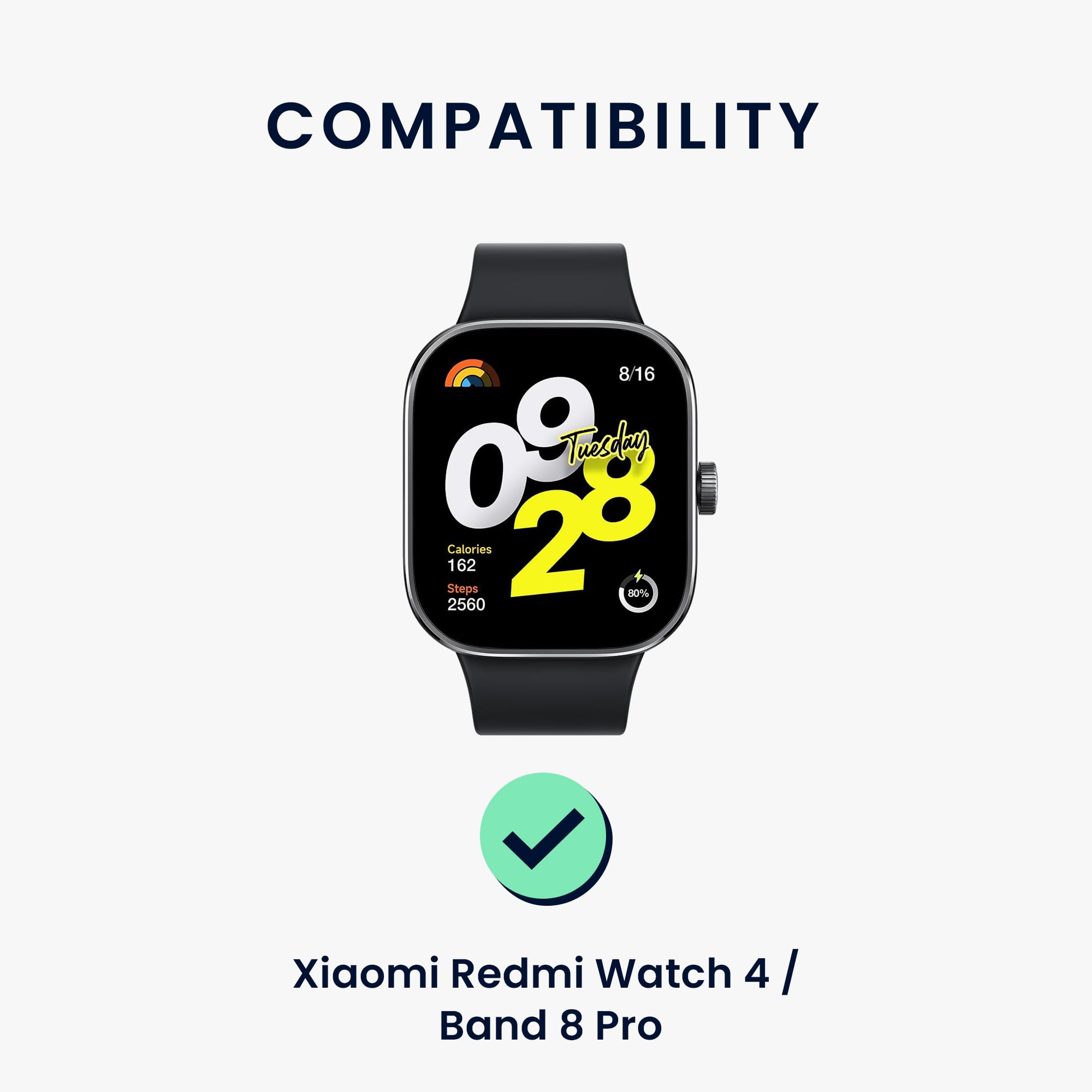 kwmobile 2 x pasek do zegarka Xiaomi Redmi Watch 4 / Band 8 Pro - zestaw opasek fitness z nylonu - zapasowy smartwatch - czarny wielokolorowy