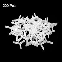 Vista 3 de uxcell 200 piezas de baldosas de pared de plástico tipo Y, espaciadores de baldosas hexagonales de 0.059 in, 1/16 pulgadas, espaciadores de azulejos