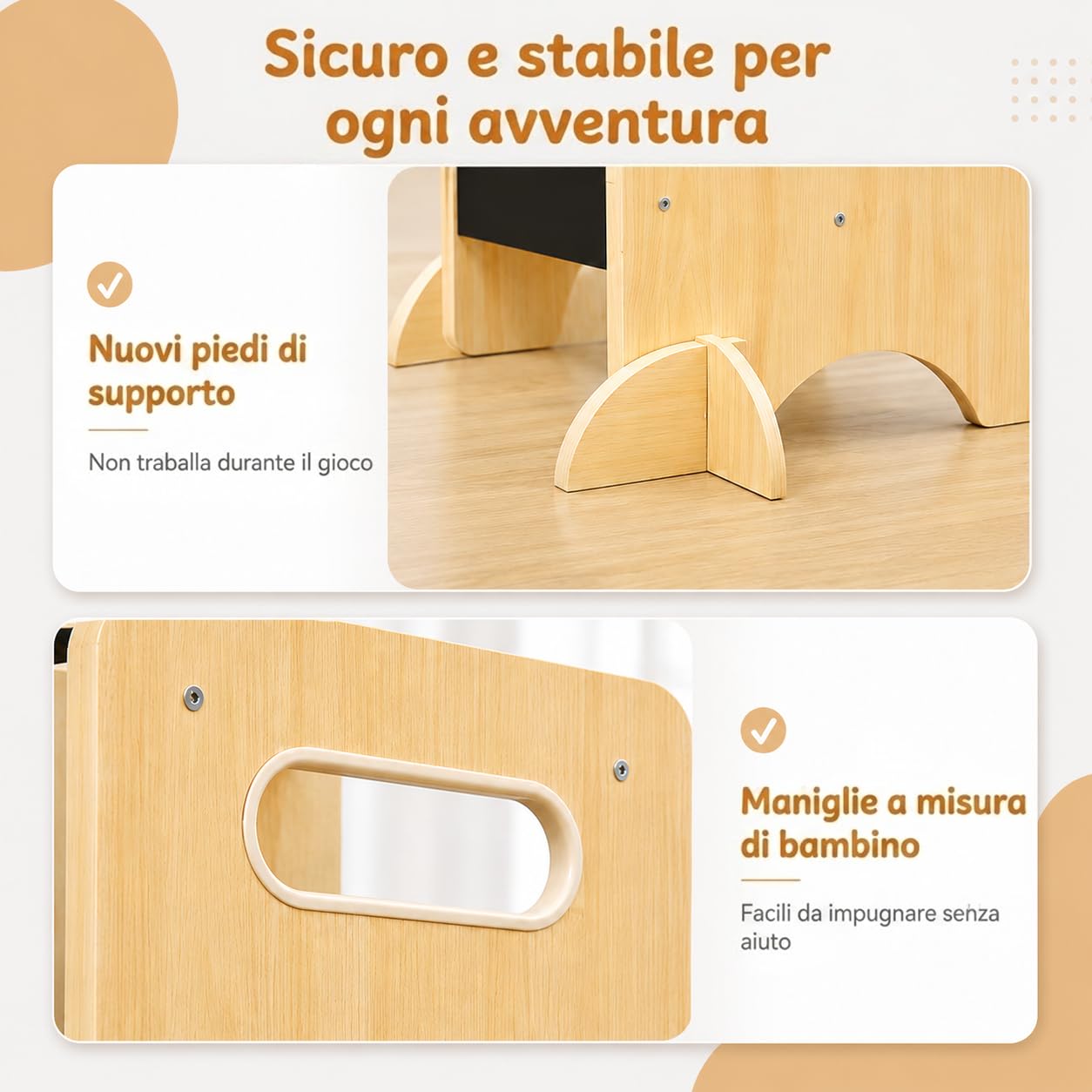 Olvy Kids 4-in-1 Montessori Torretta Apprendimento - Learning Tower - Scaletta Legno - Scaletta Bambini 4 Gradini - Torre Cucina Bambini