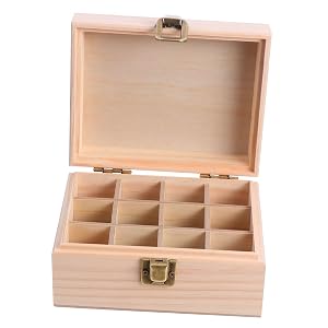 Essential Oil Storage Box Wood Holder 12 Compartment Aromatherapy Bottles Organizer Humidifier Essential Oil Case Travel Essential Oil