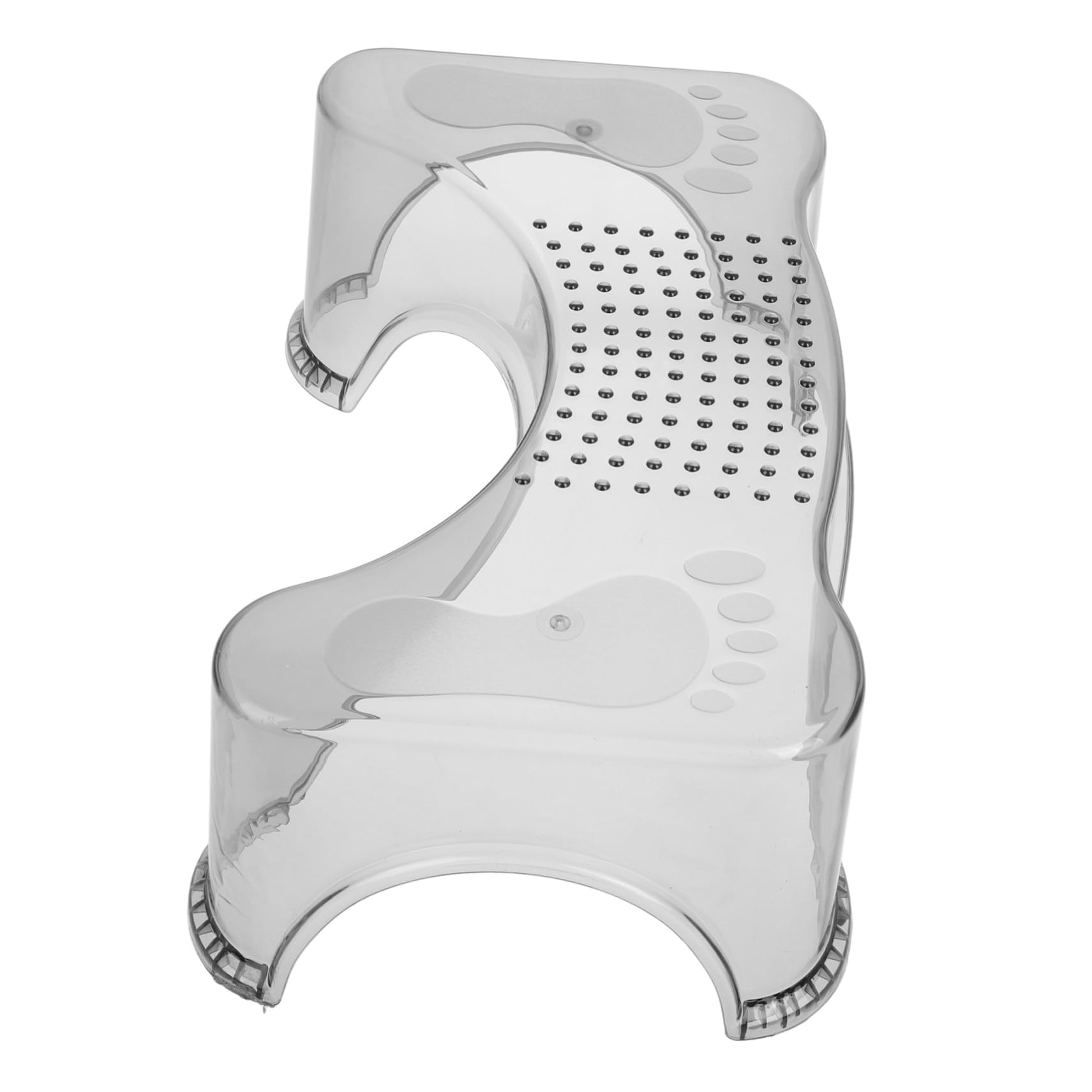 Sgabello per Wc per Bambini Design Antiscivolo in Pet Multifunzionale, Rialzo Bagno per Anziani e Ragazzi, Pratico Sgabello da Bagno Sicuro e Resistente
