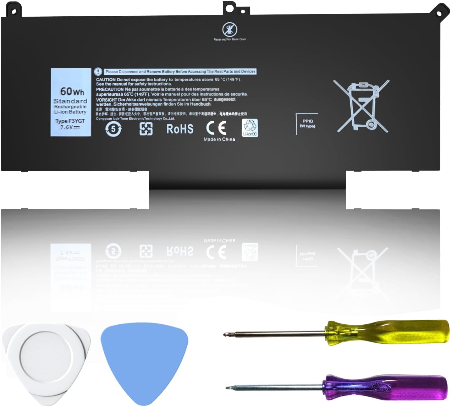 Batería F3YGT 60Wh 7.6V para Dell Latitude 7480 7490