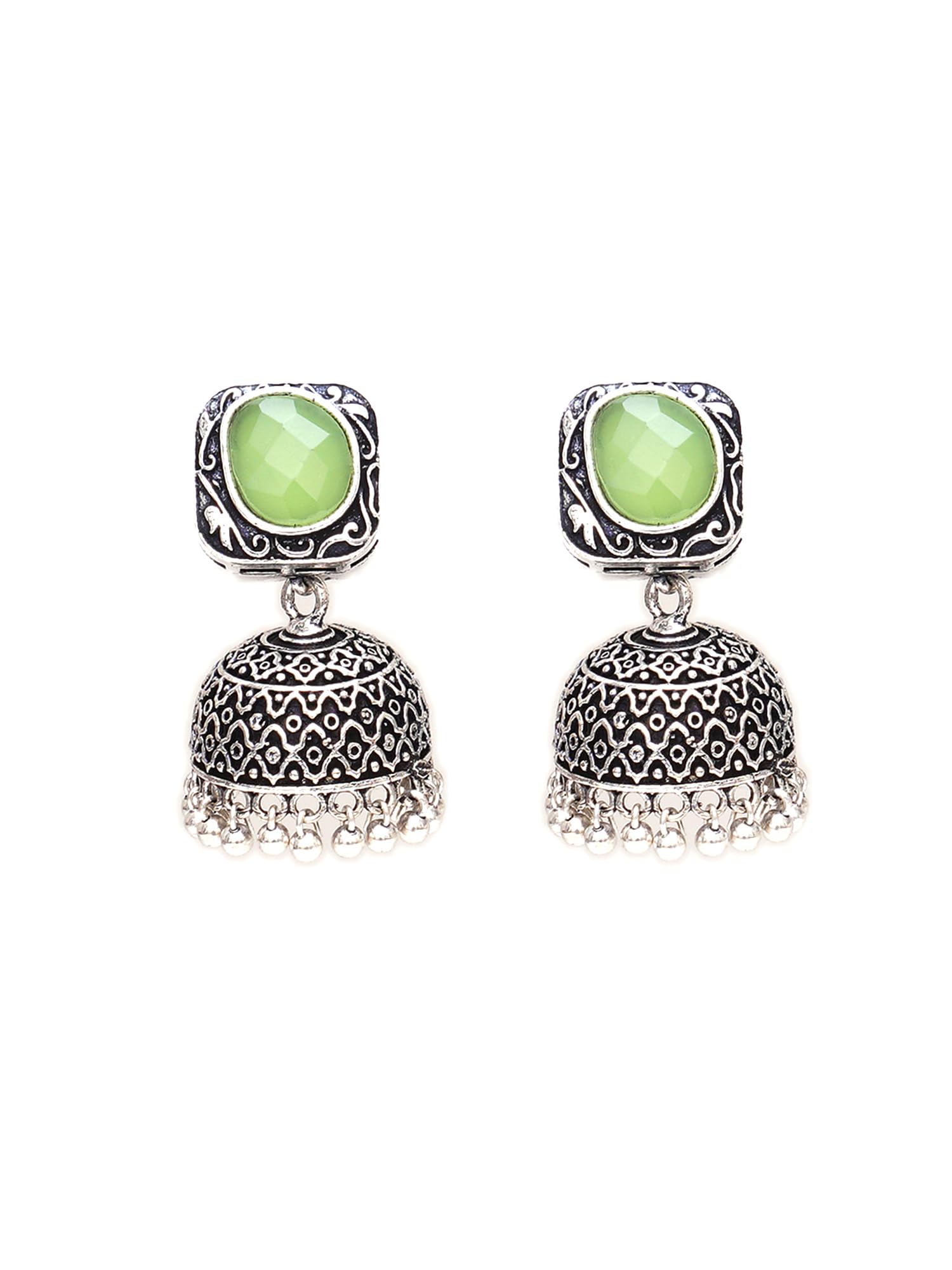 Mali Fionna Oxidised Jhumka Earrings for Women, Girls Earrings (Blue) (B0C7CSFDCF) Amazon Price History, Amazon Price Tracker