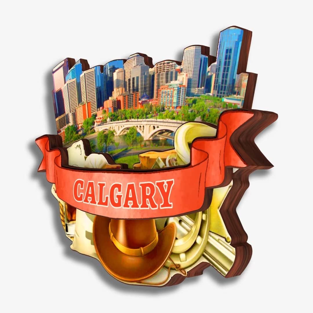 Calgary Calgary Canada magnete frigorifero città viaggio souvenir