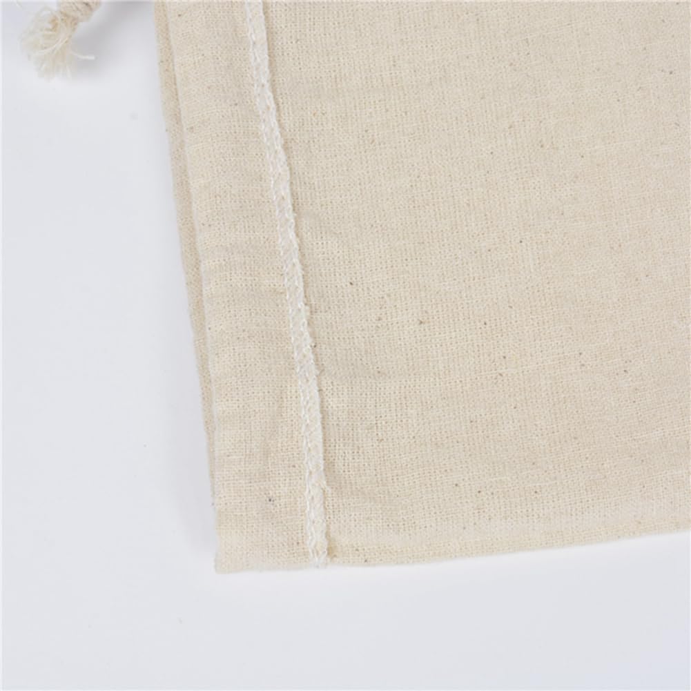 10 Stück Baumwollsäckchen Stoffbeutel zum Bemalen Stoffsäckchen Baumwolle mit Kordelzug Geschenksäckchen Leinensäckchen Baumwollbeutel für Schmuck Hochzeit Weihnachten Party Adventskalender 35*40cm
