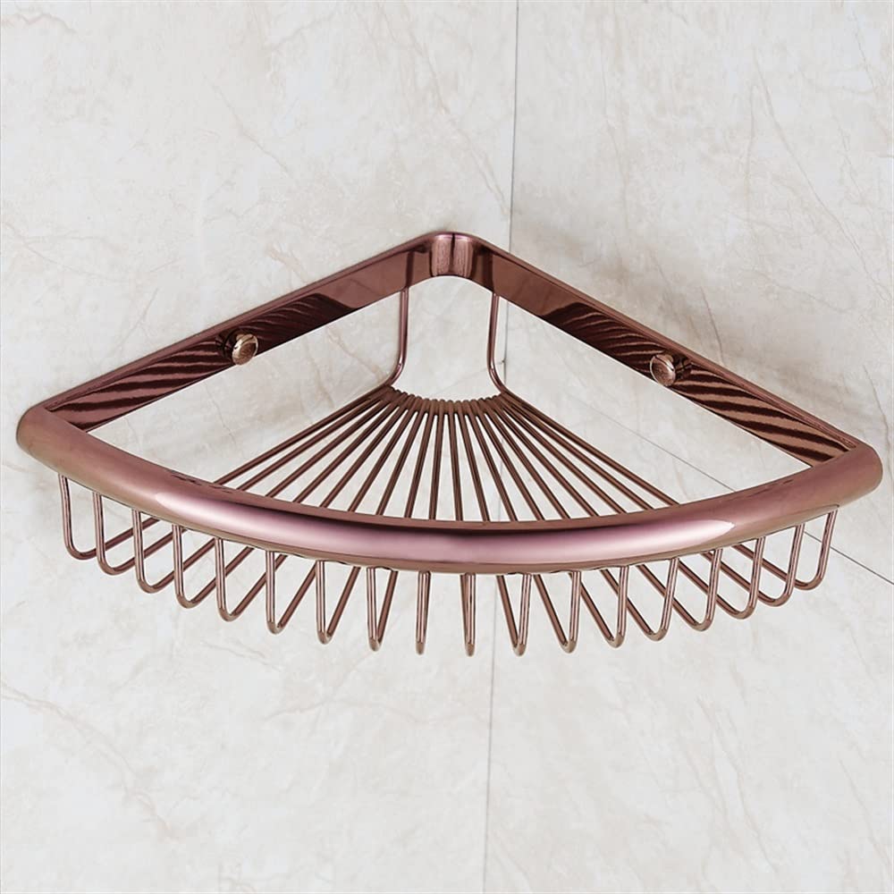Shower Shelf Racks Solid Brass Bathroom Shelves Corner Shelf Modern Wall Mounted Bath Shower Caddy Shelf Organizer Rack