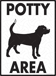 Potty Area Yard Sign - Potty Area with Dog Standing Yard Sign (9” x 12”) - Exterior Rust Free Aluminum Dog Relief Sign with Weatherproof and UV Protected - Off-Leash Area - 9” x 12”