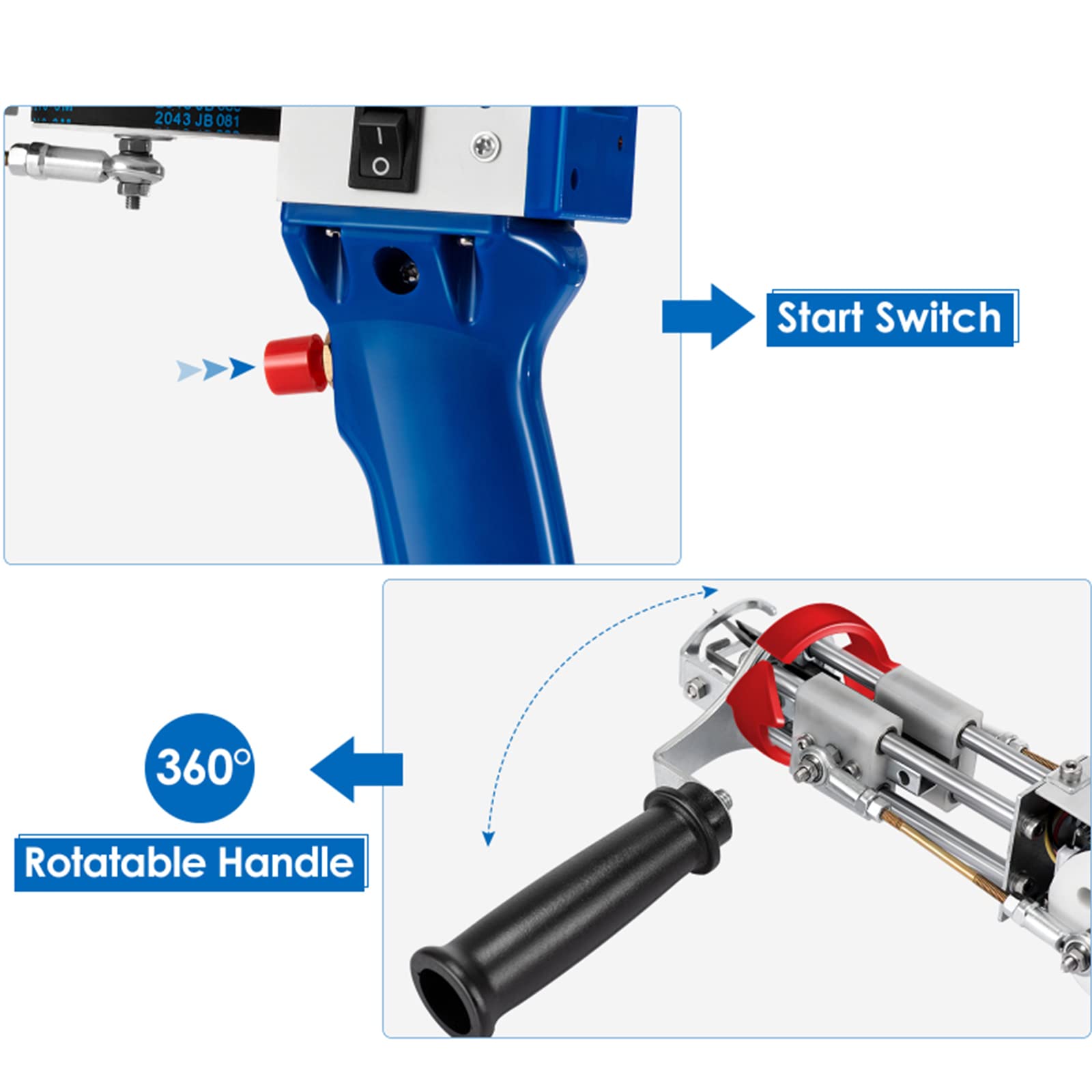 Amazon.co.jp: タフティングラグガンマシン、カーペット織り機