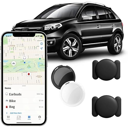 2 Pack GPS Tracker for Vehicles Work with Find My (iOS Only) Real Time Mini Car tracker Item Finder Global Coverage Tracking Devices for Cars Hidden No Monthly Fee or Subscription No SIM Card Required