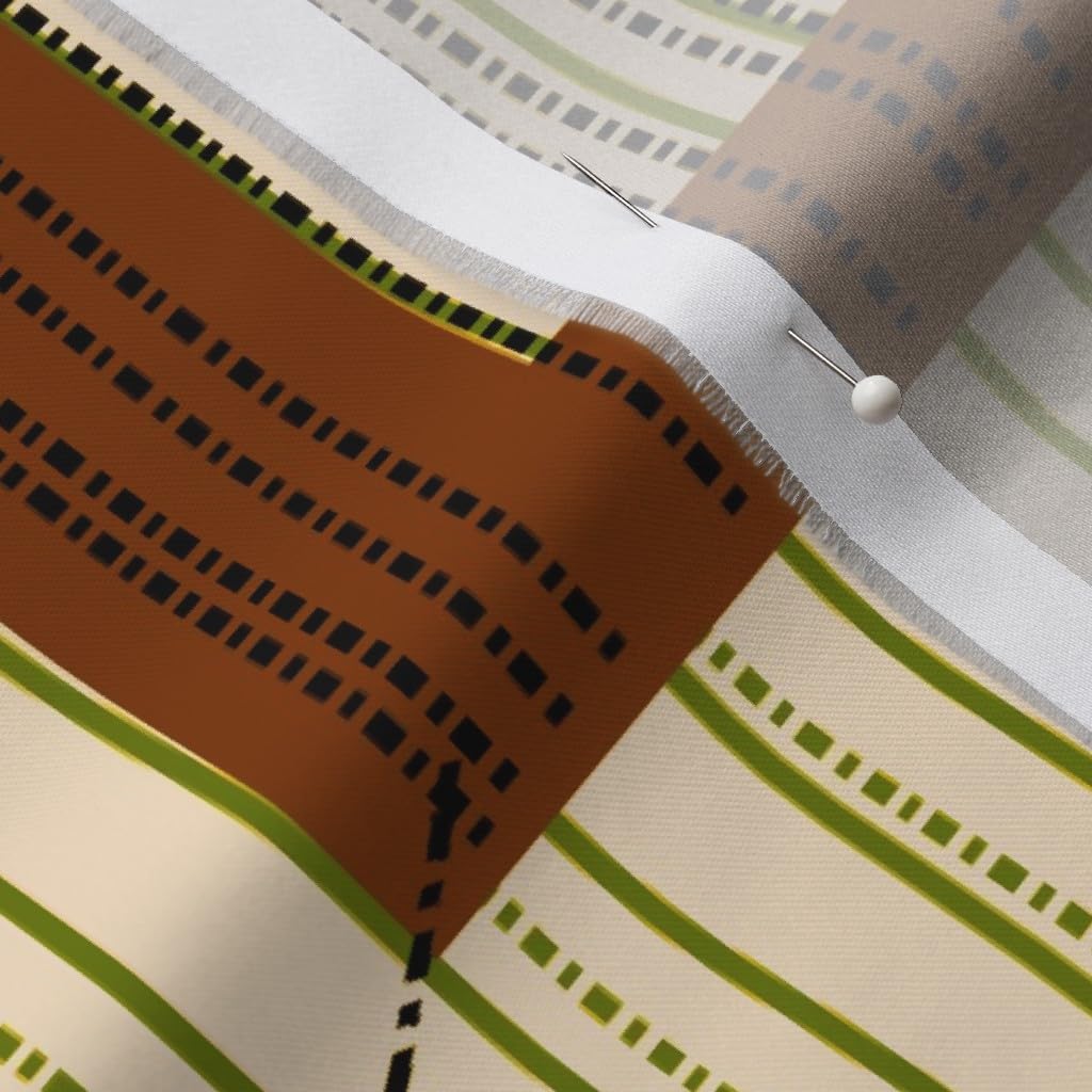 Spoonflower Fabric - Mid Century Modern Abstract Vintage Atomic Era Inspired Retro Trendy Printed on Organic Cotton Sateen Fabric by The Yard - Sewing Quilting Apparel Home Decor