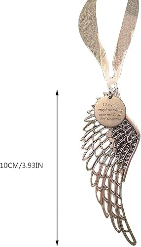 Miniatura 5 de Adornos de Navidad con alas de ángel, adornos conmemorativos para la pérdida de un ser querido, personalizables, A Piece of My Heart is in Heaven,