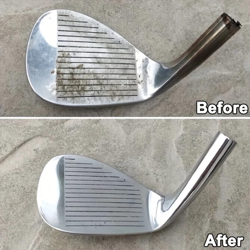 Golf Club Polish Kit & Golf Club Head and Groove Cleaner Kit - Removes Rust, Oxidation & Dirt - 3.53 oz Non-Abrasive Long Lasting Metal Polishing Paste for Aluminum, Chrome & Steel, with Sponge Pad - Image 6