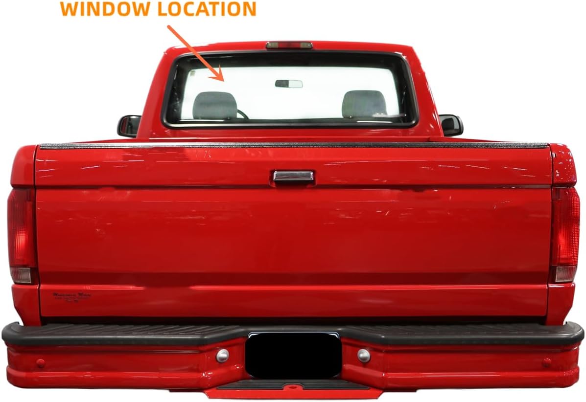 Stationary Rear Back Window Glass Replacement For Ford F-Super Duty F350 F450 1980-1997 / F600 F700 F800 1980-1999 Models