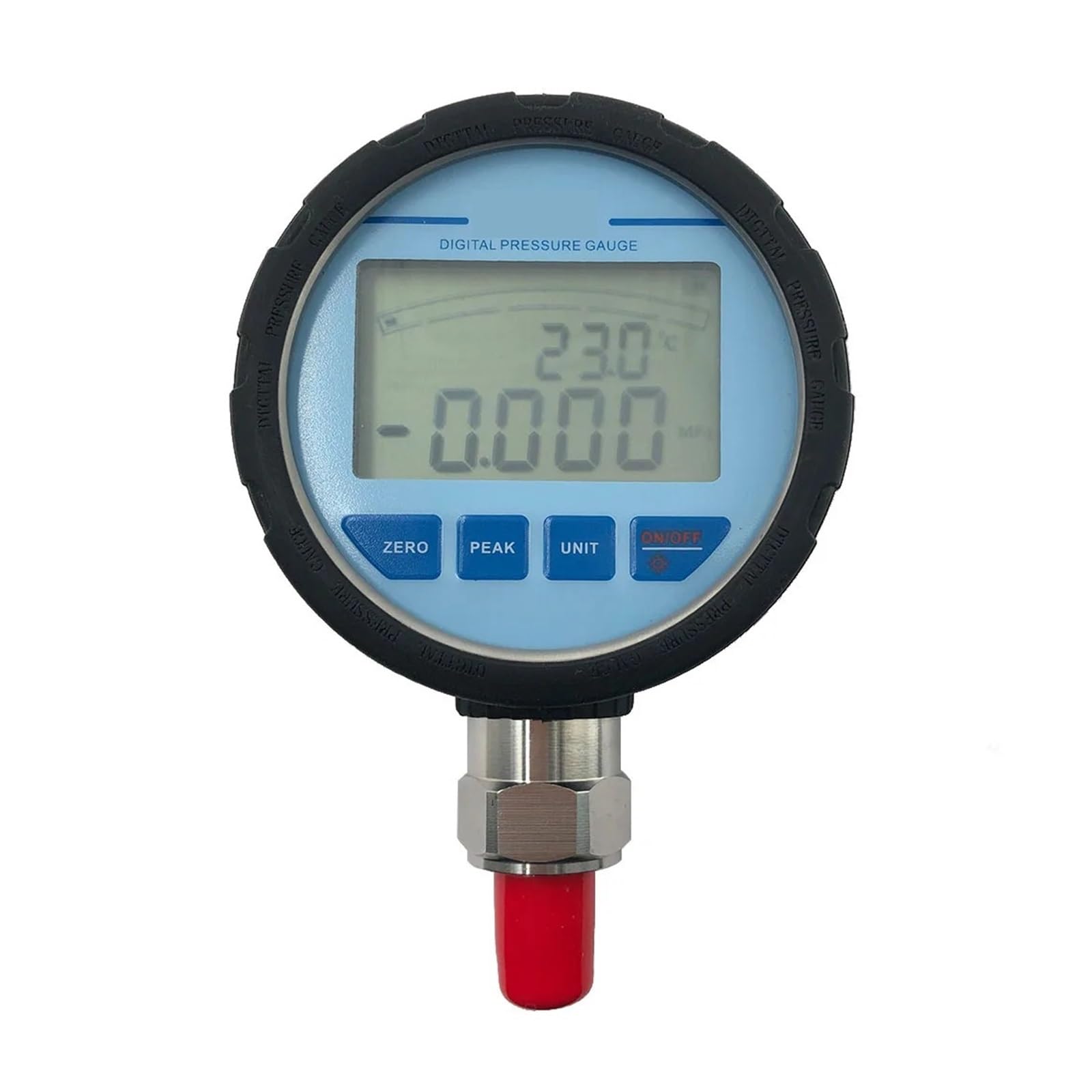 Präzises digitales Manometer, Genauigkeit 0,5% FS. Edelstahl-Luft-Öl-Manometer mit LCD-Display(0-6MPa)