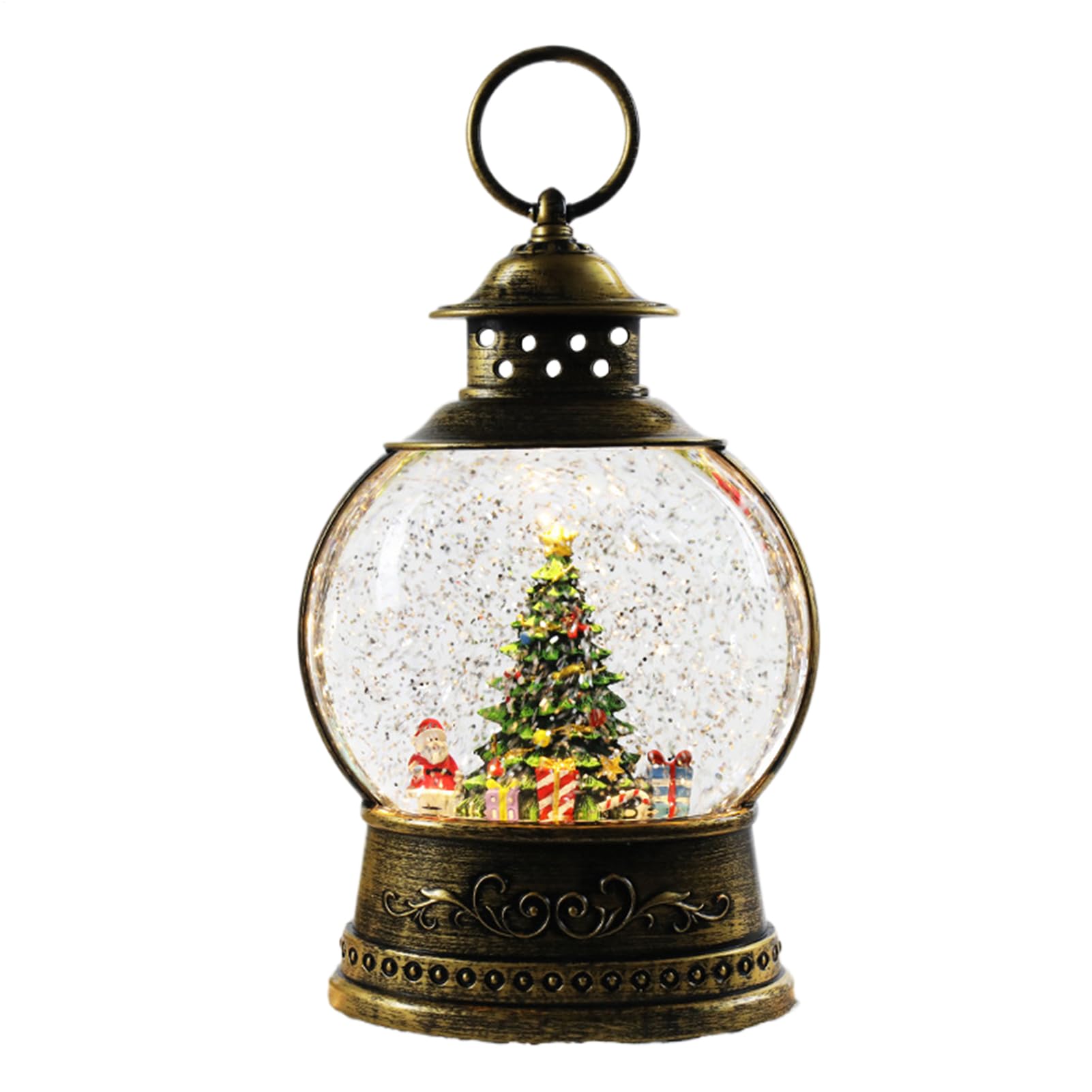 Globo Di Neve Musicale Natalizio Decorazione per le Feste a Batteria e USB | Globo di Neve Musicale Scintillante Per Natale in Famiglia, Feste al Coperto, Camera da , Soggiorno, Ufficio,