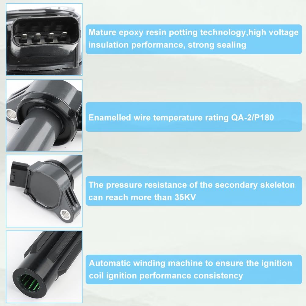 JDMON Set of 8 Ignition Coils Pack with Spark Plugs Compatible with Toyota Land Cruiser Sequoia Tundra Lexus GX460 LS460 LX570 2007-2022 4.6L 5.7L V8 Replacement for UF487 90919A2002