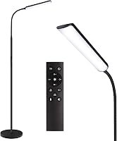 Dimunt 15W LED Floor Lamp for Living Room - 3000K-6000K Stepless Adjustable Brightness & Color, Remote Control, 1H Timer, Touch Standing Lamp