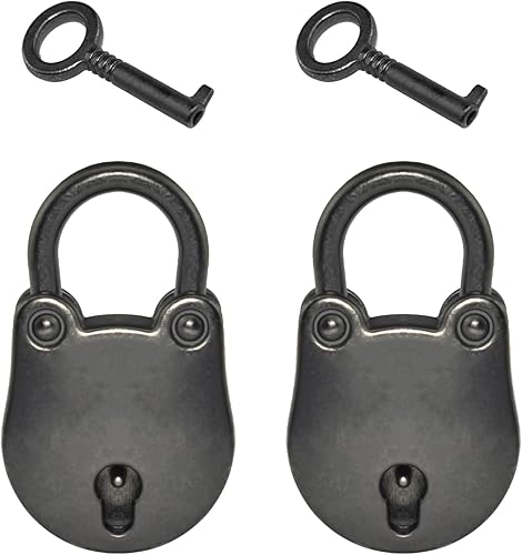 Aifeier ET Candado pequeño con forma de oso con llave para bolso, joyero, caja de almacenamiento, libro de diario, 2 piezas, color negro