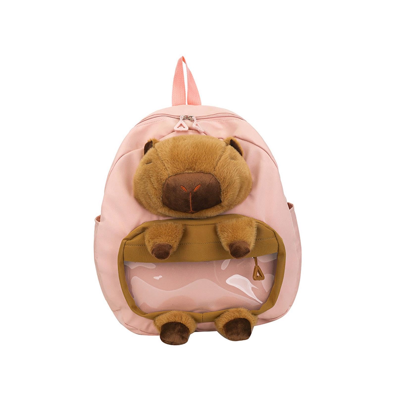 urjix ™ Capybara Backpack Lovely Cute Cartoon Daypack for Birthday Festival Shopping Pink-picture-20