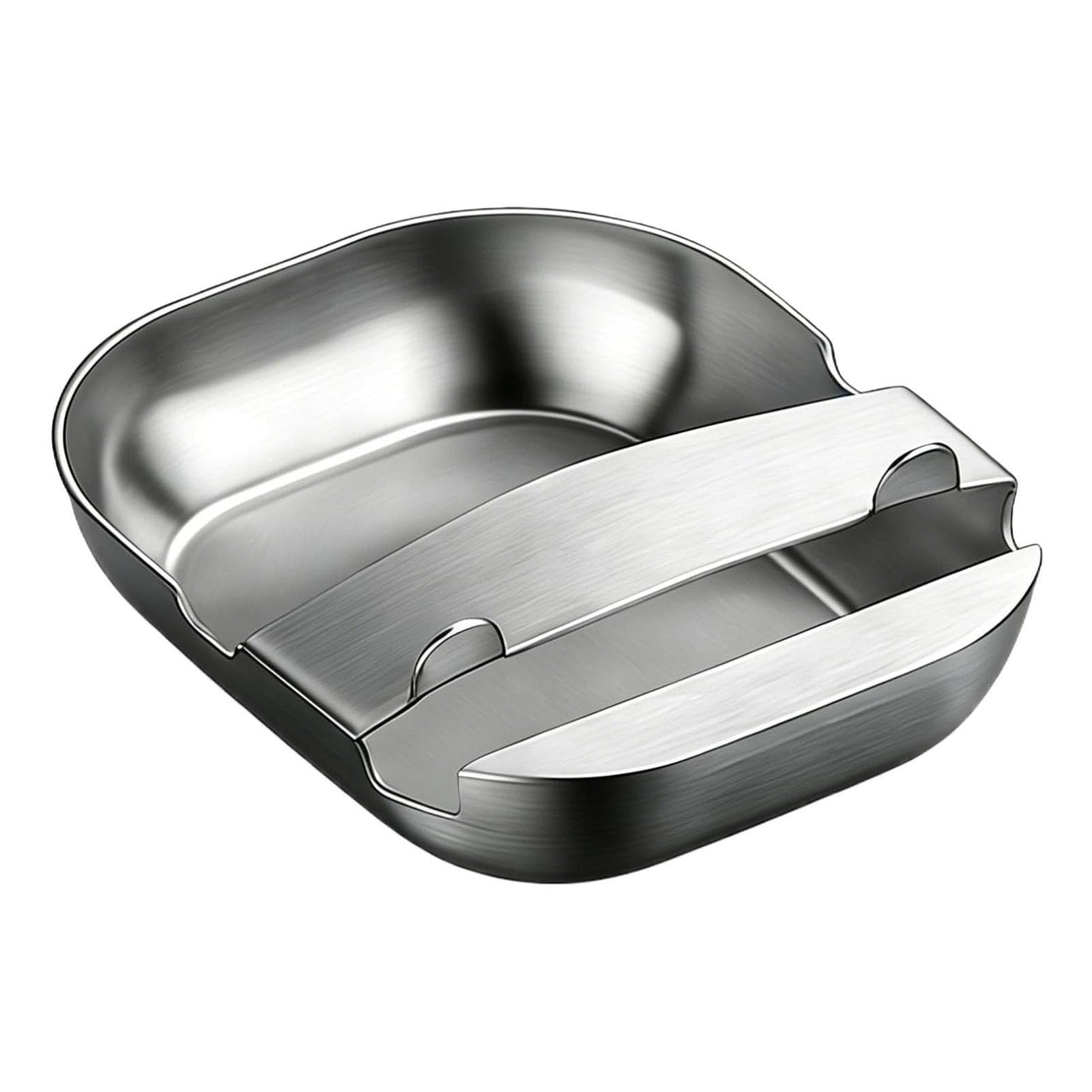 MNJKYI Pot Lid Holder, 304 Stainless Steel Spoon Rest & Utensil Holder, Easy to Clean Kitchen Accessories, Heavy Duty Holder for Ladles Tongs Spatula Chopsticks(B)