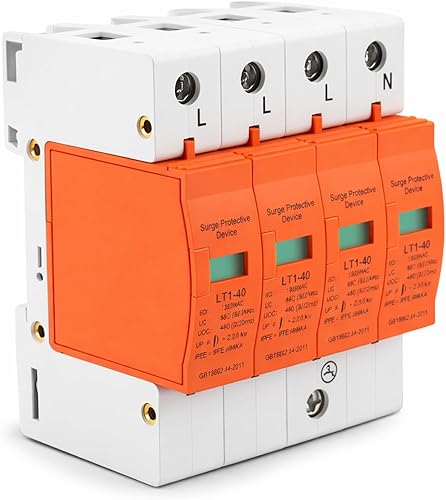 Oumefar 4 Pole AC 420V House Protector 40KA dispositivo de pararrayos de baja tensión Dispositivo de carril DIN