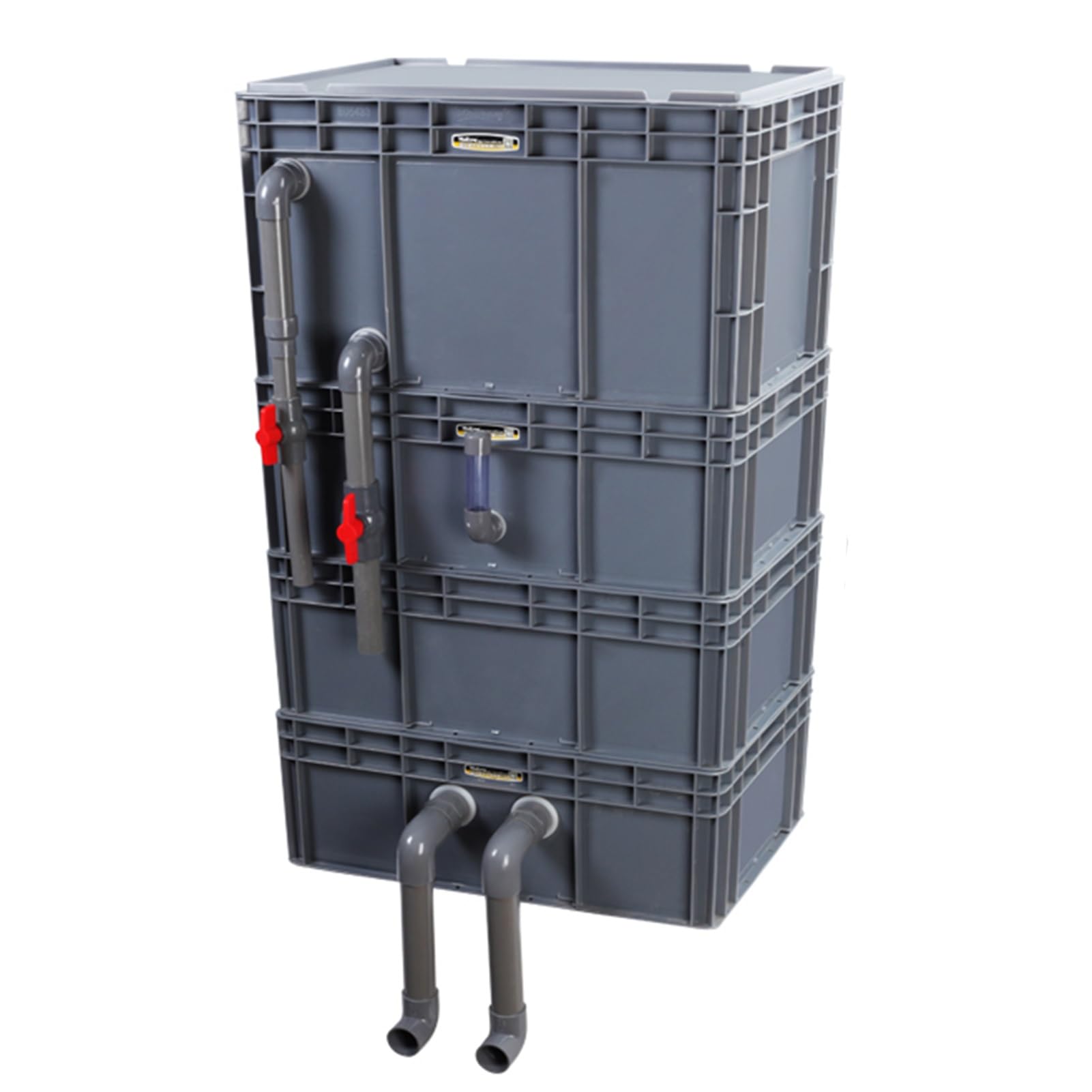 Caja de recambio de agua para filtros de acuario, Filtro de acuario 4 niveles, caja filtro ciclo agua externo, varios tamaños, sin bomba, medios(23.62x15.75x38.98in/60x40x99CM)