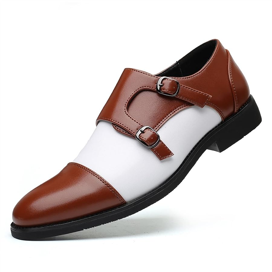 Scarpe Formali Uomo Double Monk Strap - Pelle PU, Antiscivolo, Eleganti - Foto 2