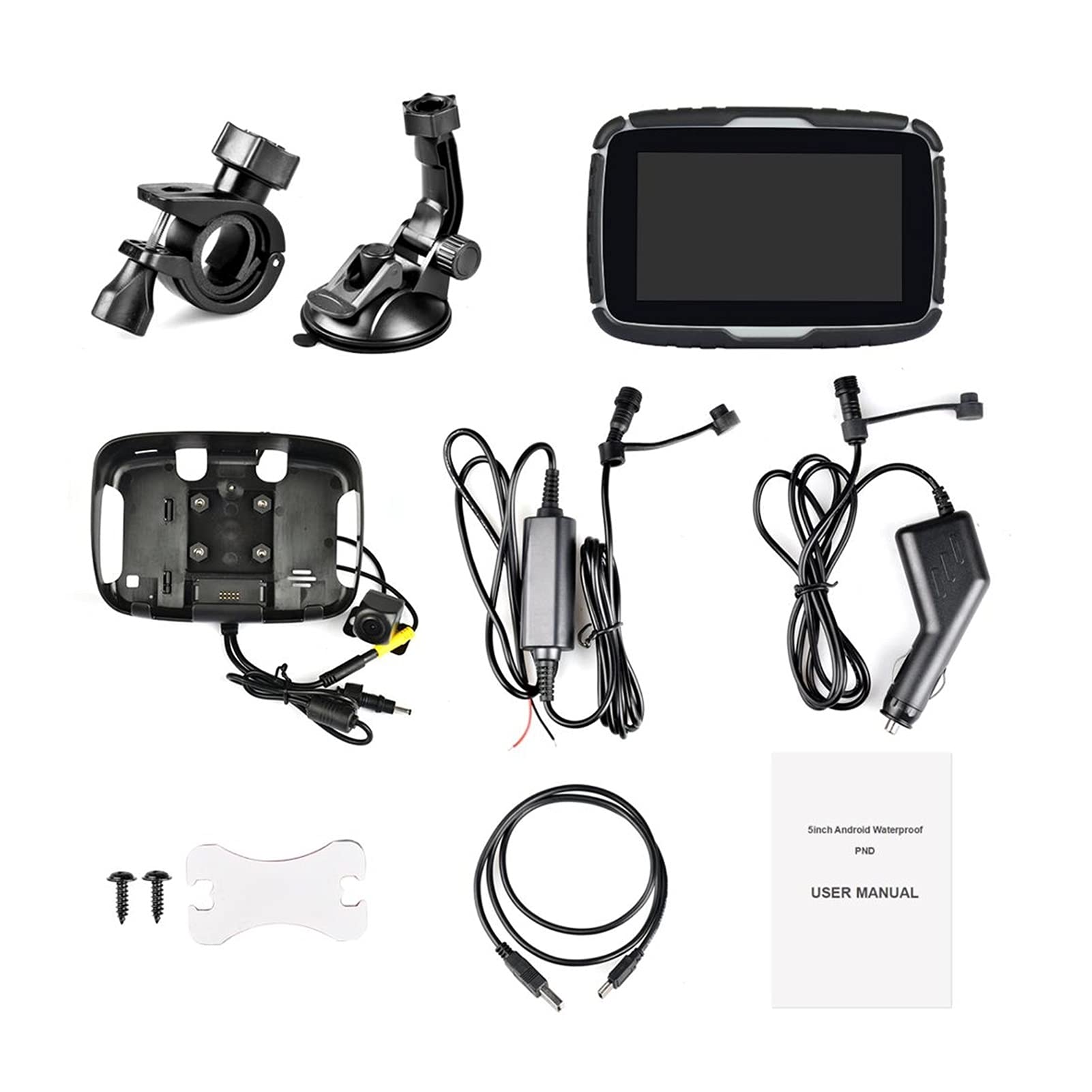 GPS Indication 5.0 Motocicletta GPS Navigazione Android 6.0 720P Videoregistratore Impermeabile Bluetooth Car Navigator