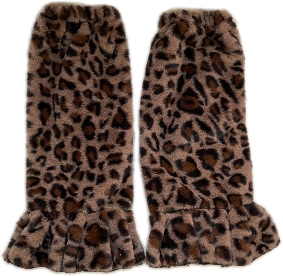 1 Pair Women Leg Warmers Plush Japanese Ruffled Leg Socks Winter Foot Warmer Socks