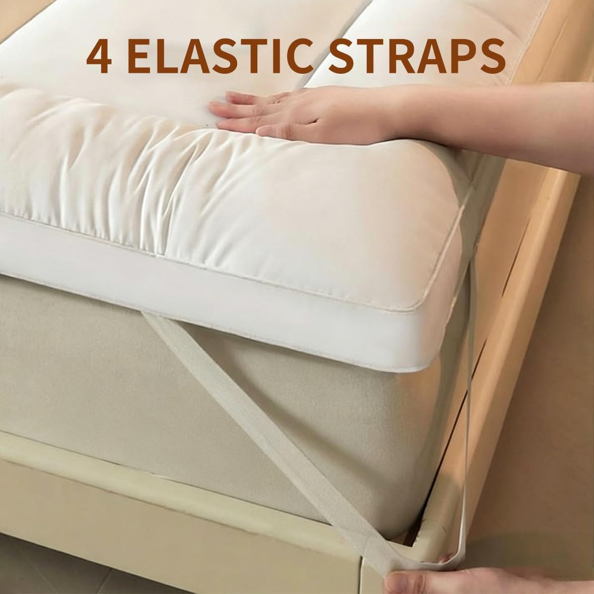 OBONG Topper Matrimoniale 180x200 Topper Materasso Trapuntato Alto 7cm Imbottitura Alternativa alla Piuma Coprimaterasso Respirabile con Bande Elastiche(TWIN-90 * 200cm)