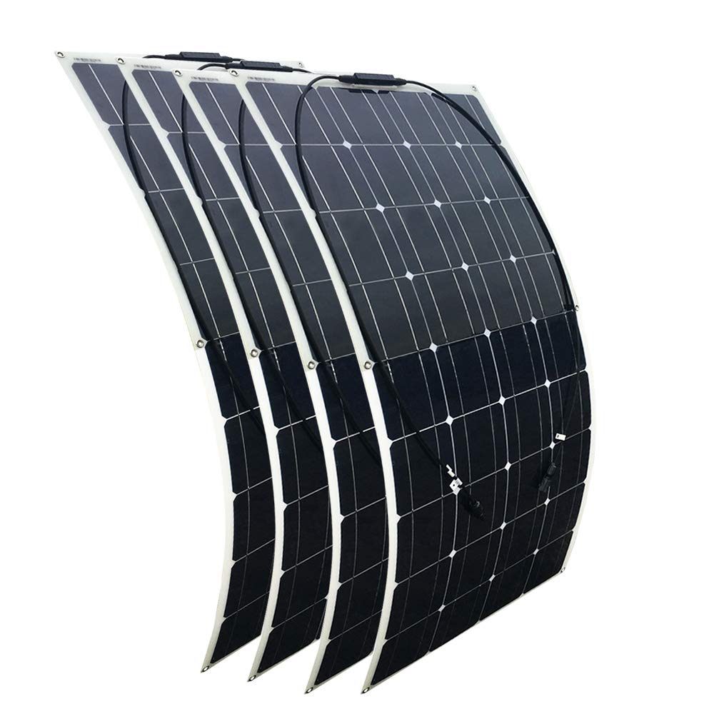 XINPUGUANG 4pcs 100W 18v flessibile pannello solare silicio monocristallino 400 watt 12v fotovoltaico per caravan auto barca (4 X 100W)