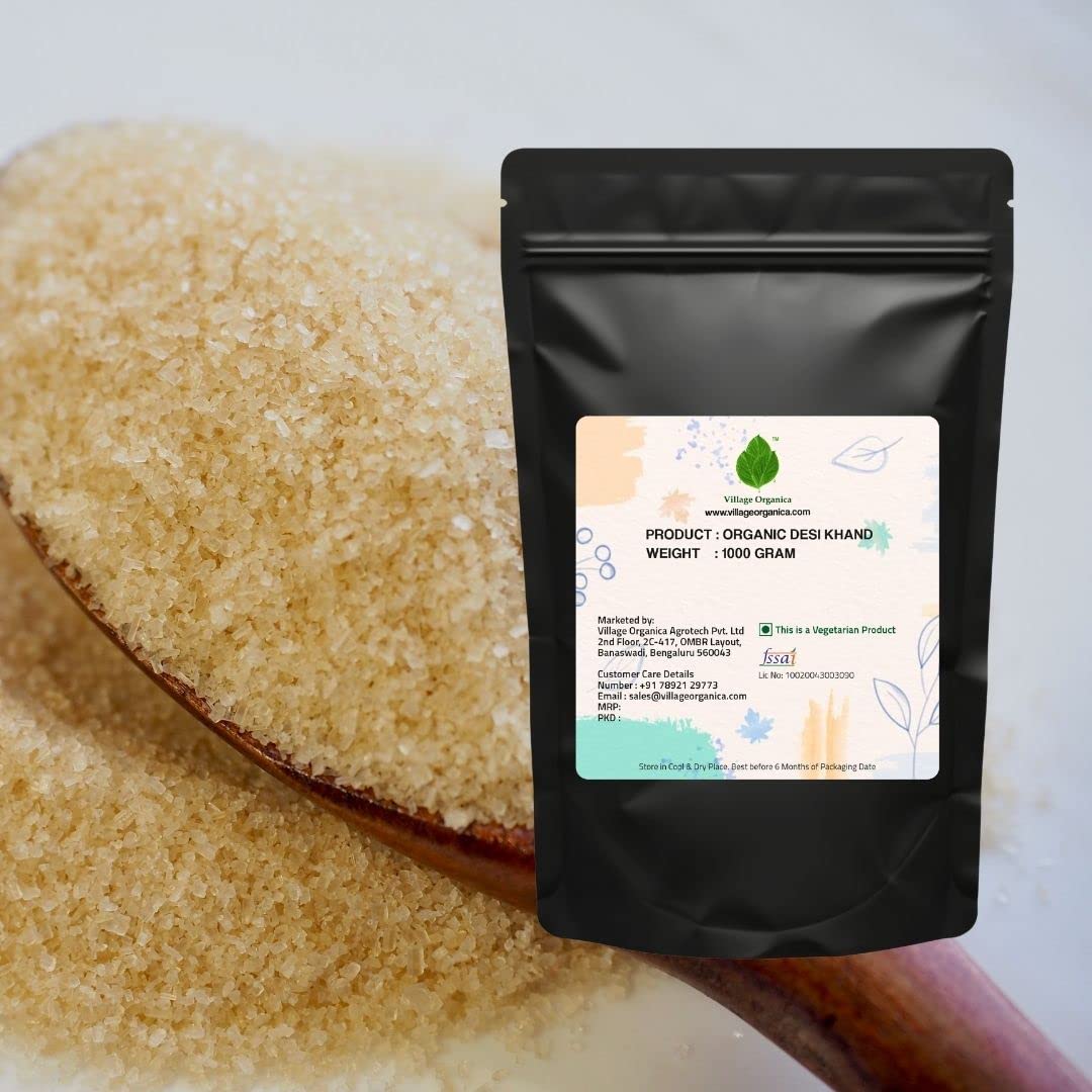Village-Organica Desi Khand | Organic & Natural | Pure & Unrefined | Raw Sugar | Chemical Free |Storehouse of Nutrients & Molasses | 5000gm | 5kg | (B0BXKNDYZB) Amazon Price History, Amazon Price Tracker
