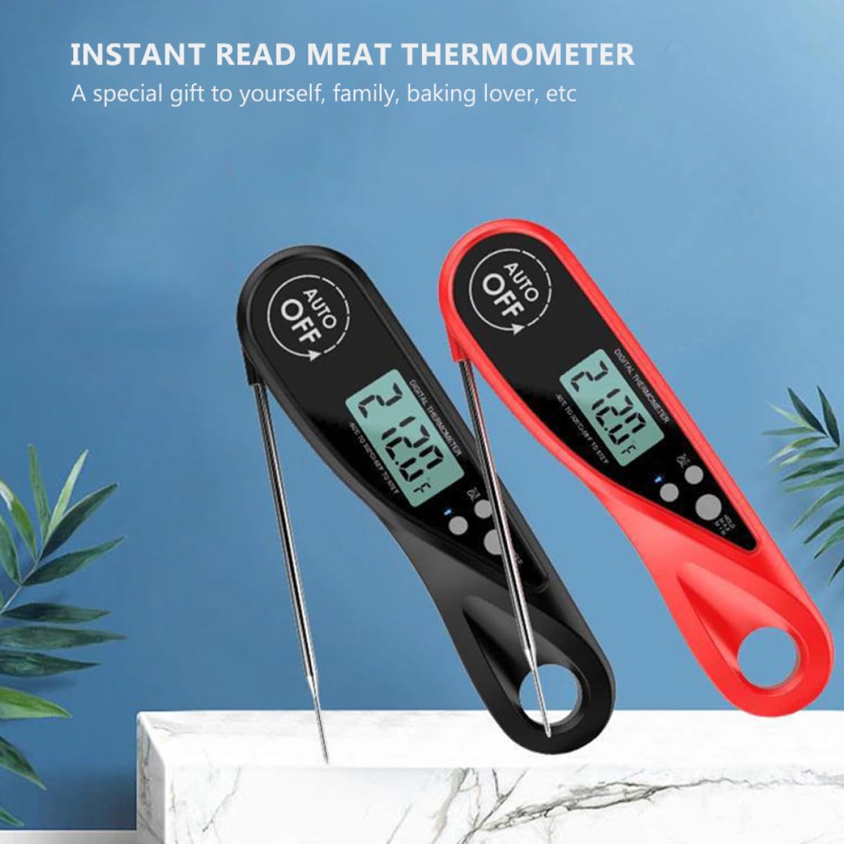 1 Pc Termómetro De Barbacoa Termómetro Para Carne Freír Termómetro De Alimentos Parrilla De Comida Termómetro Digital Termometro Para Carnes Abdominales Black