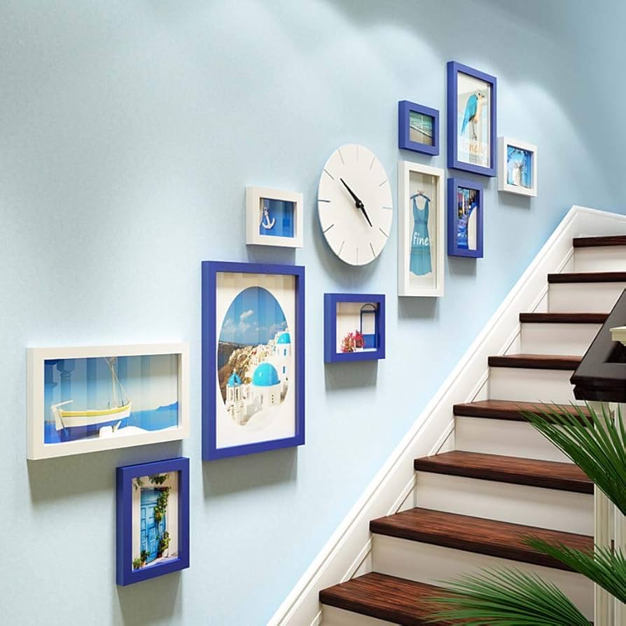  フォトフレームと時計のセット 時計付きナチュラルフォトフレーム ホワイト | Francfranc