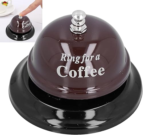 Miniatura 3 de Natudeco Campana de servicio de llamada, campana de restaurante, campana de cena, estructura en forma de campana de metal que proporciona un sonido
