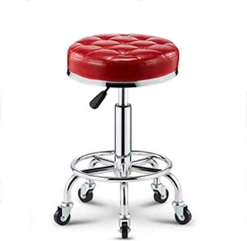 Miniatura 28 de Taburete de bar ajustable giratorio, chasis de acero grande, respaldo moderno para el hogar, taburete redondo de pierna alta, carga de 220.5 lbs,