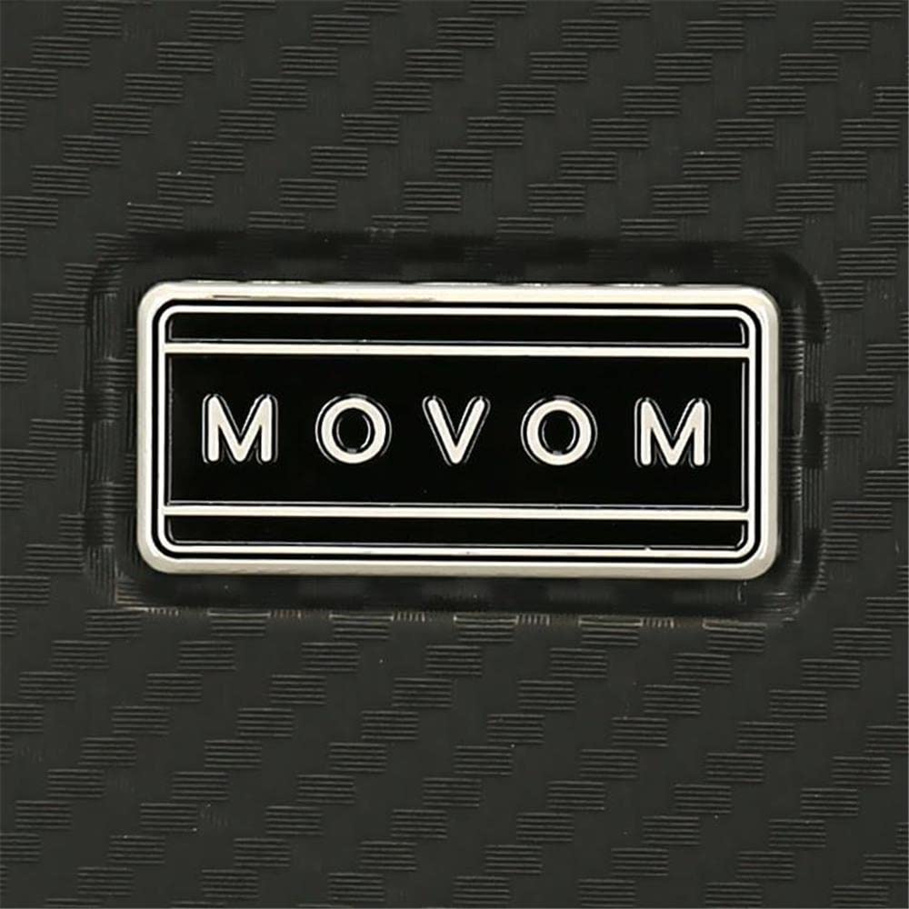Movom Dimension Juego de Maletas Negro 55/66/75 cms Rígida Polipropileno Cierre TSA 216L 11,3 kgs 4 Ruedas Dobles Equipaje de Mano