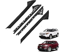 Vista 9 de Moldura de parabrisas delantera exterior Panel de ventana Guarda parabrisas XLT Soporte de ventana Junta para Ford Explorer 2011 2013 2014 2015 2017
