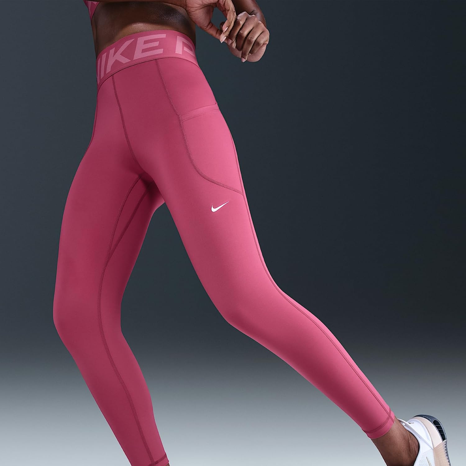 Nike Womens Pro Sculpt Dri-fit High-Rise 7/8 Leggings with Pockets - Image 2