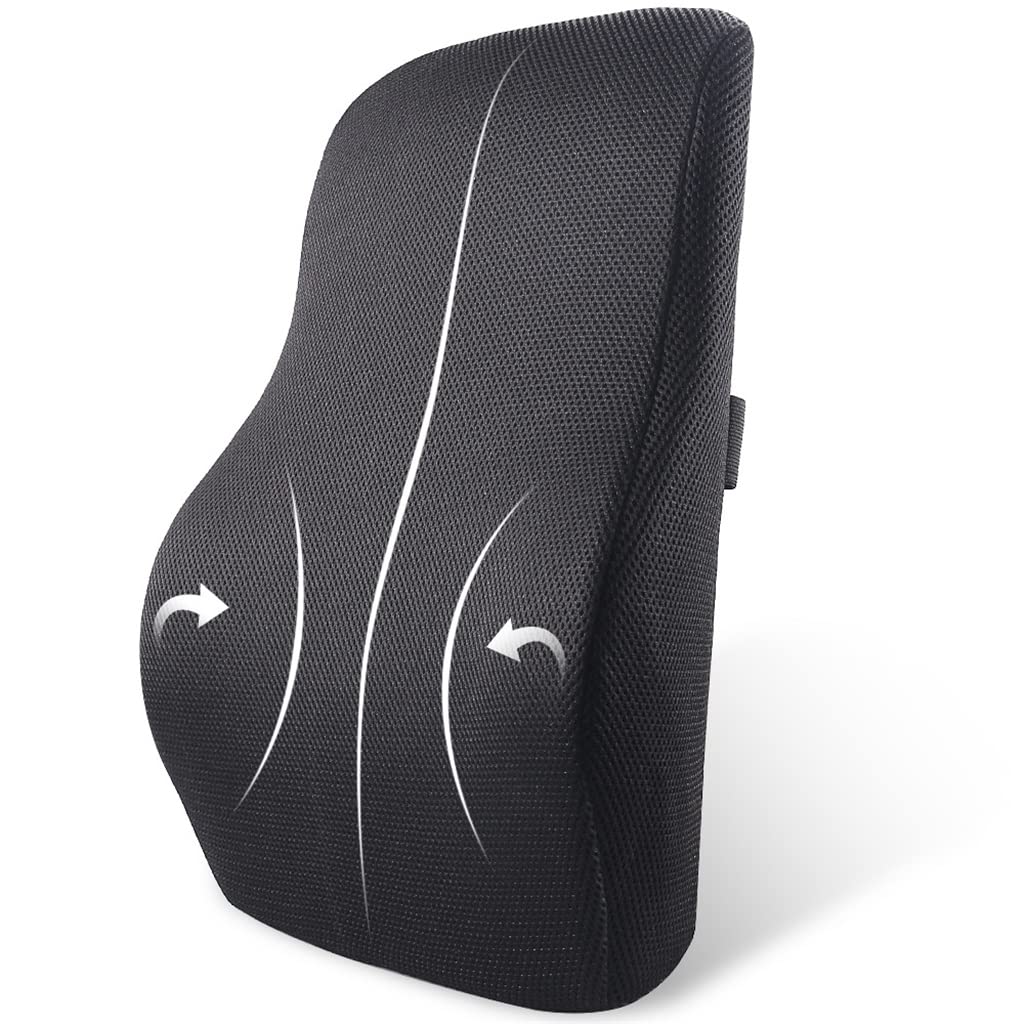 Oreiller de soutien lombaire en mousse à mémoire de forme pour chaise et voiture