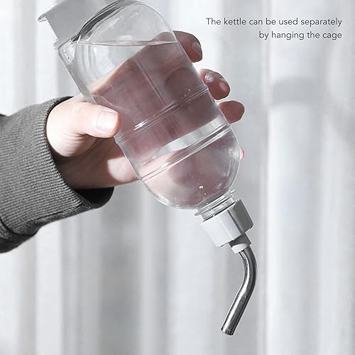 Miniatura 5 de Dispensador de agua para perros, alimentador de alimentos para mascotas de altura ajustable, dispensador automático de botellas de agua, cuenco de