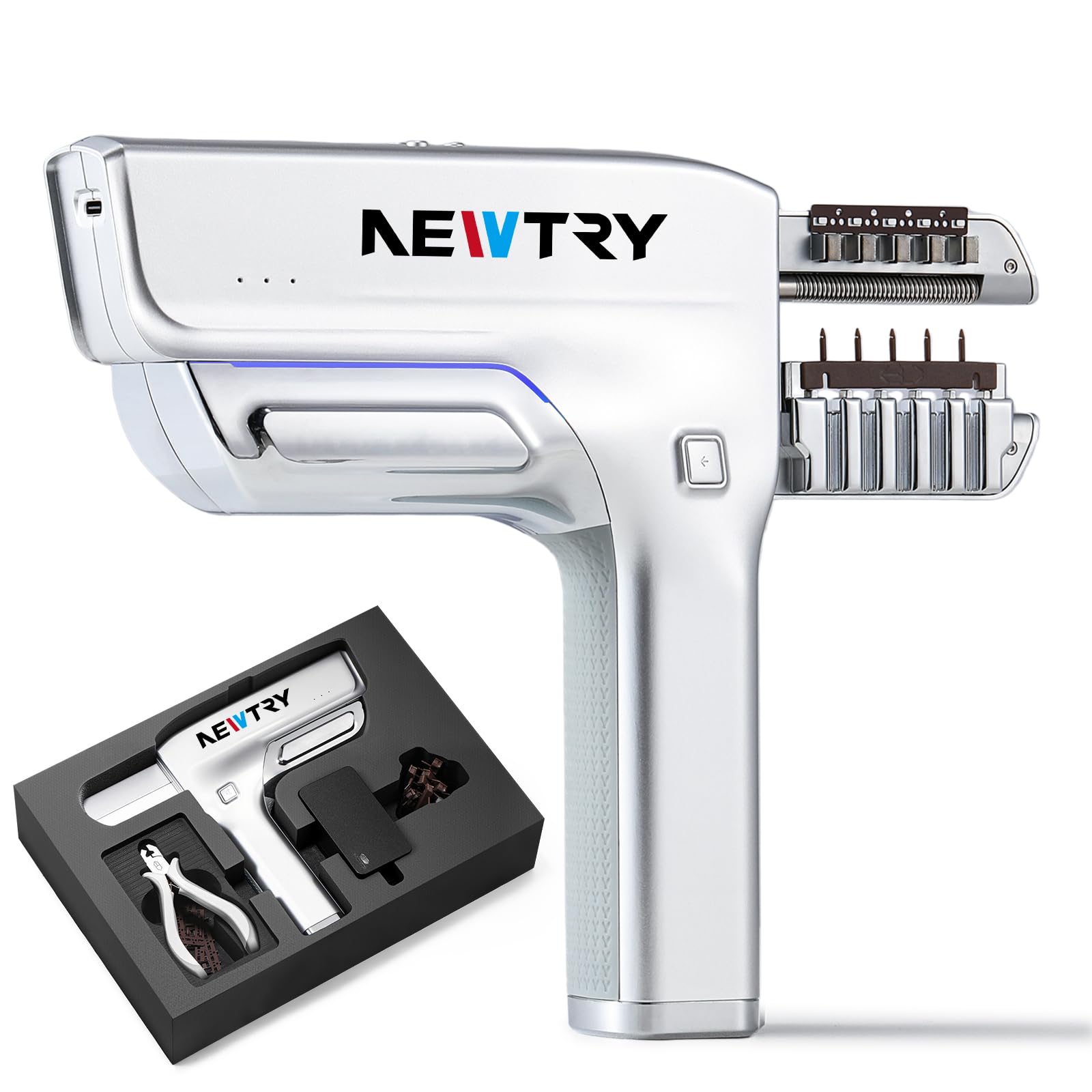 Photo 1 of NEWTRY 6D Hair Extension Machine, Automatic, 13 C-Clips, for DIY & Salon